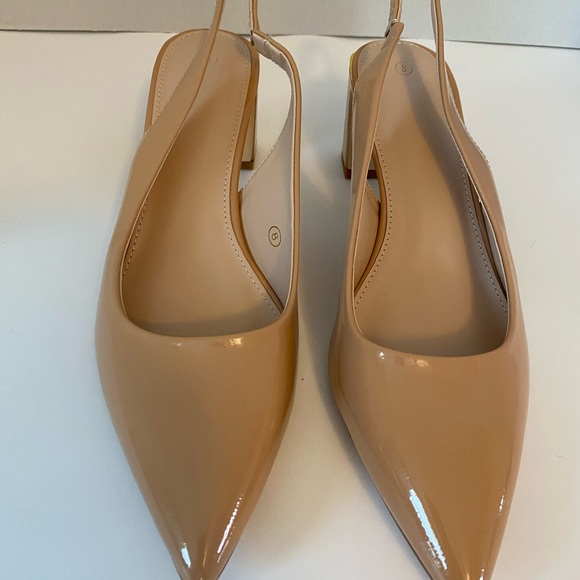Jeimpoey Women’s Slingback chunky Heels pointed toe pump size 8 New in Box. - Picture 2 of 10